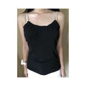 MK Black Tank with Chain Straps